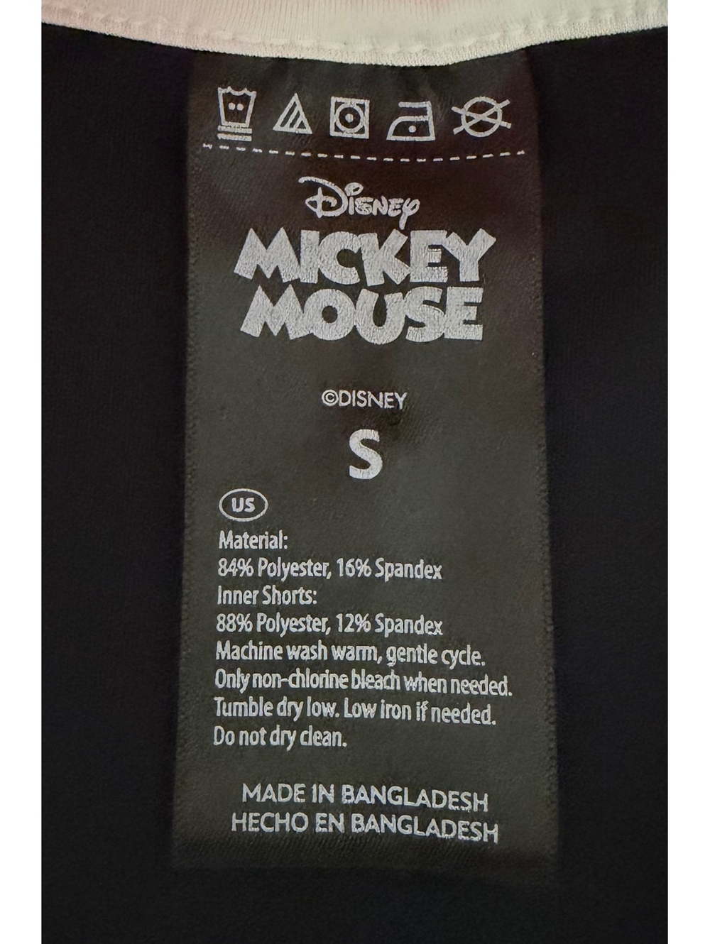 NWT Disney x ALDI Mickey Minnie Mouse Athleisure Exercise Dress Shorts Black, S - Picture 4 of 5
